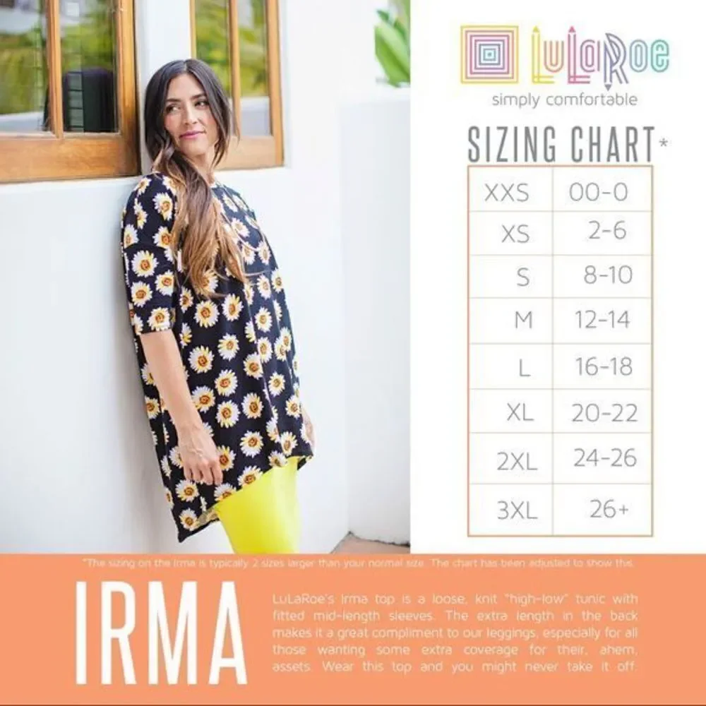 LuLaRoe Multicored Print Irma - Picture 6 of 6